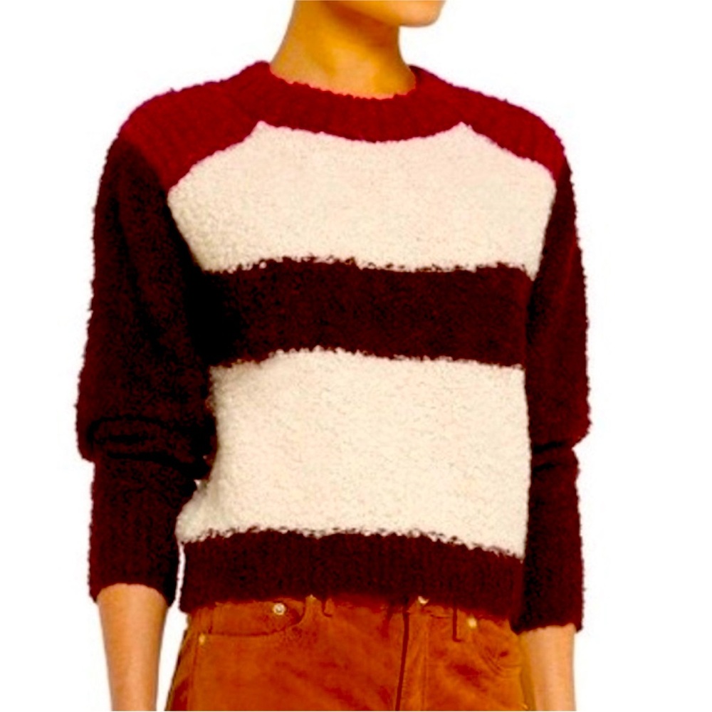 Isabel Marant Owel Color Blocked Knitted Alpaca Sweater N 1501